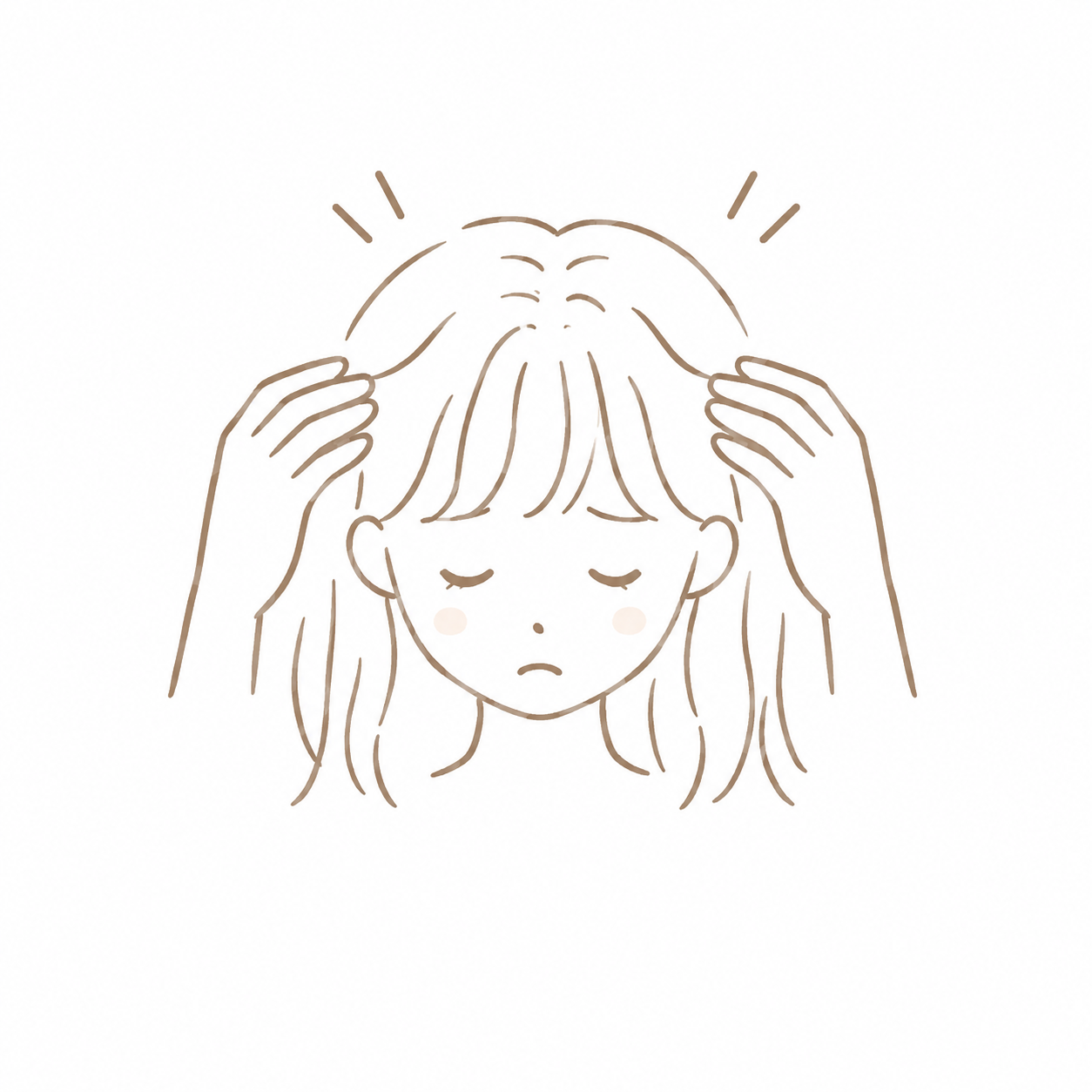 前髪やつむじ割れのお悩み